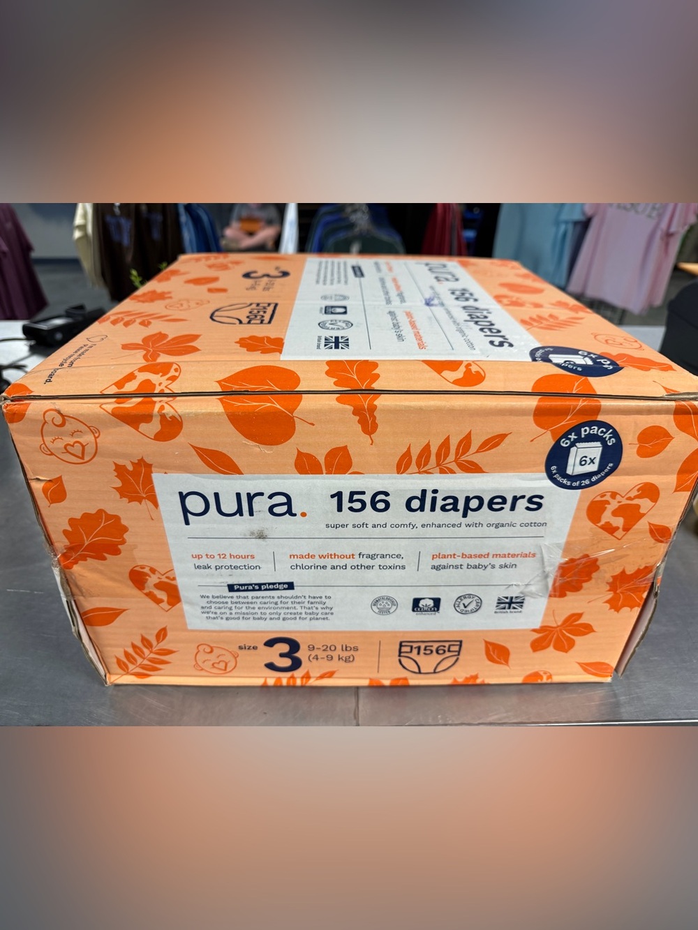 Pura Hypoallergenic Diapers, Size 3 (NEW) - Picture 8 of 9